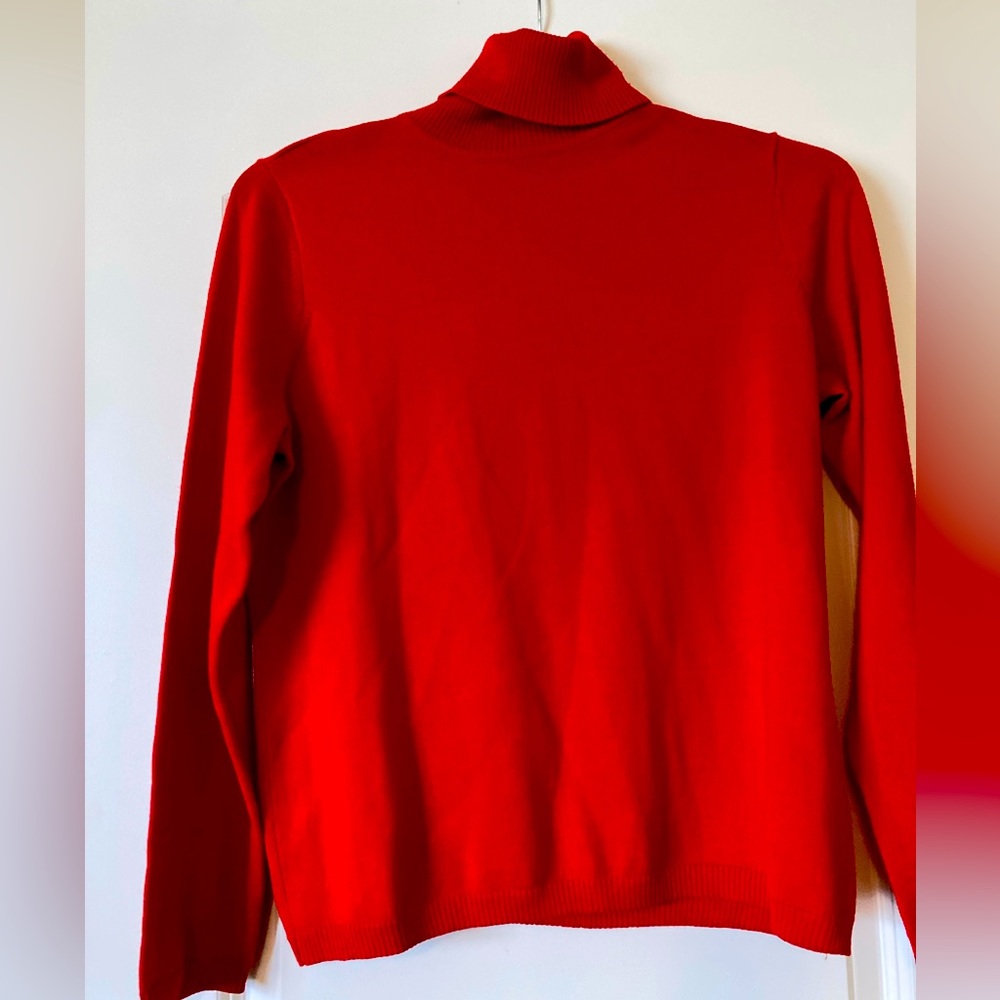 Pendleton red wool turtleneck sweater